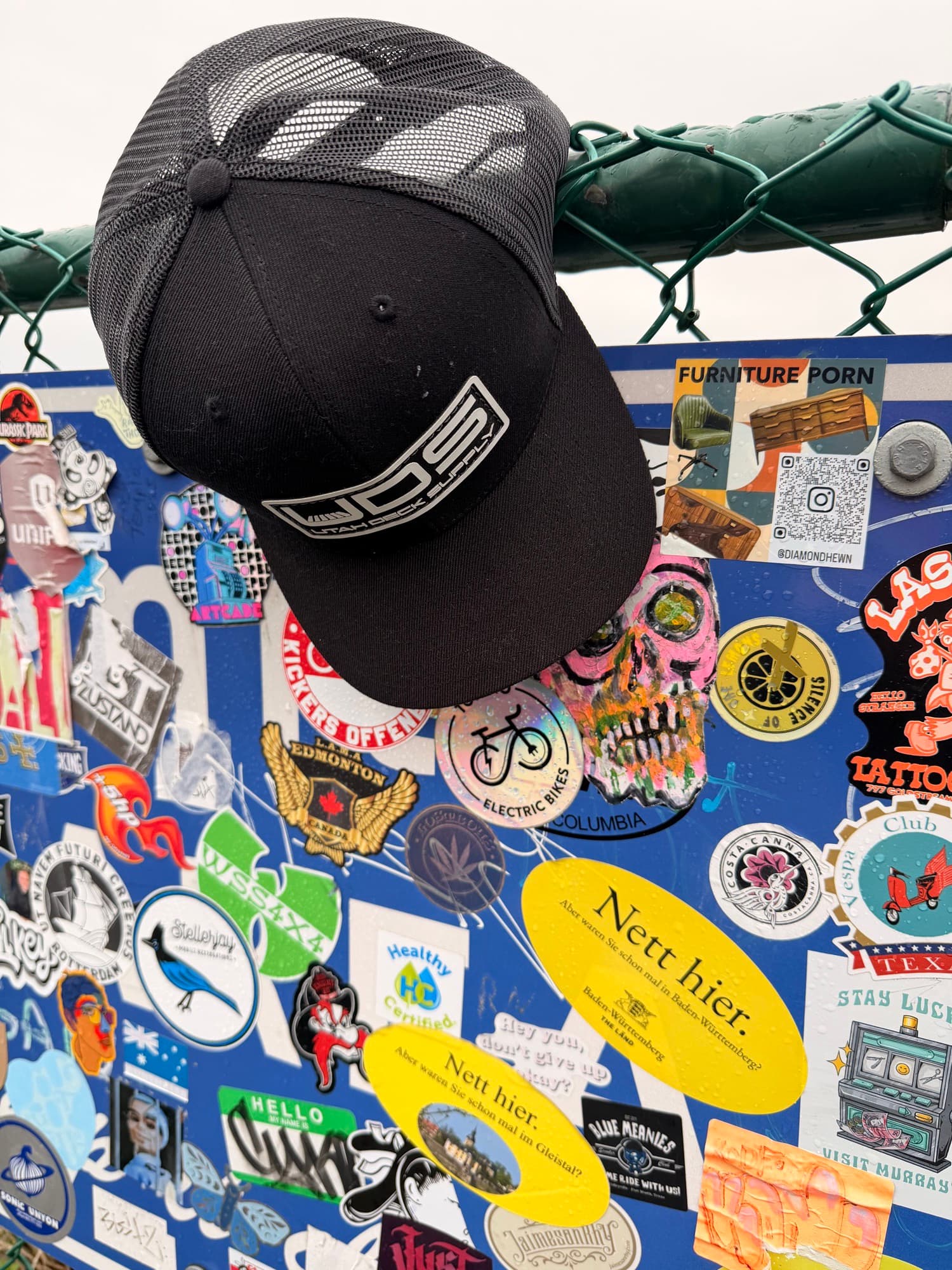 Sticker wall covered in die-cut vinyl designs